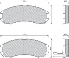 Fomar fo445081 klocki hamulcowe mazda 626 87-89, ford usa probe i, mazda 626 iii (gd)