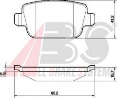 A.b.s. 37561 klocki hamulcowe ford mondeo 07-tył, ford mondeo iv turnier (ba7)