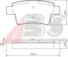 A.b.s. 37597 klocki hamulcowe citroen c4 picasso 06-13 tył, citroËn c4 picasso i (ud_)