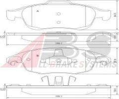 A.b.s. 37598 klocki hamulcowe citroen c4 picasso 06 -, citroËn c4 ii (b7), peugeot 5008