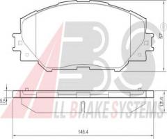 A.b.s. 37543 klocki hamulcowe toyota rav 4 06 -, toyota prius plus (zvw4_)