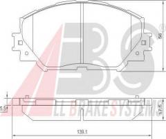 A.b.s. 37544 klocki hamulcowe toyota rav 4 06-2,2 d-4d, subaru trezia