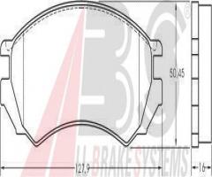 A.b.s. 36739 klocki hamulcowe nissan primera 90-96, nissan primera (p10)