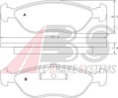 A.b.s. 36762 klocki hamulcowe volvo 440-480 88-97, volvo 480 e