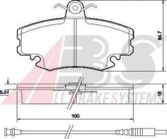 A.b.s. 36881 klocki hamulcowe renault r9-r30,megane, alpine v6, dacia logan (ls_)