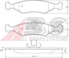 A.b.s. 36997 klocki hamulcowe ford fiesta 95-00, ford fiesta iii (gfj), mazda 121 iii (jasm, jbsm)