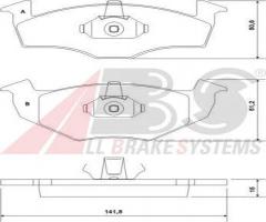 A.b.s. 37092 klocki hamulcowe vw polo, golf 96 -, seat ibiza ii (6k1), vw golf iii (1h1)