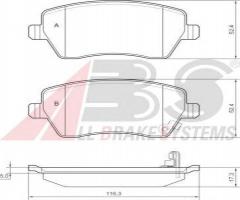 A.b.s. 37478 klocki hamulcowe suzuki swift 05 -, opel agila (b) (h08), suzuki splash