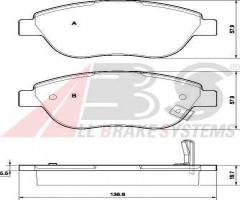 A.b.s. 37564 klocki hamulcowe opel corsa d 06-1,3cdti, opel corsa d van