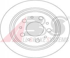 A.b.s. 17410 tarcza hamulcowa volvo s70,v70 97-00, volvo s70 (ls)