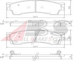 A.b.s. 37187 klocki hamulcowe mazda 323 98-03, mazda 626 v station wagon (gw)