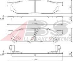 A.b.s. 36167 klocki hamulcowe honda civic 87-91 z czuj, honda civic iv hatchback (ec, ed, ee)