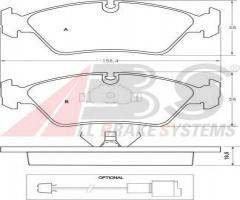 A.b.s. 36488 klocki hamulcowe bmw 5 e28 81-87, alpina b6 (e21), bmw 3 (e30), ferrari 208/308