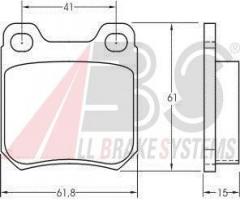 A.b.s. 36624 klocki hamulcowe opel omega a 86-88 tył, opel omega a (16_, 17_, 19_)