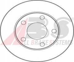 A.b.s. 17056 tarcza hamulcowa audi a6 97-05 tył quattro, audi a6 (4b2, c5)