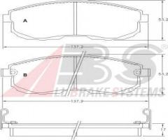 A.b.s. 36691 klocki hamulcowe nissan maxima 88-94 z czujnikiem, nissan maxima ii (j30)