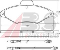 A.b.s. 36836 klocki hamulcowe citroen xantia 93-01 z czujnikiem, citroËn xantia (x1)