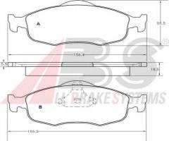 A.b.s. 36809 klocki hamulcowe ford mondeo, ford scorpio i sedan (gge)