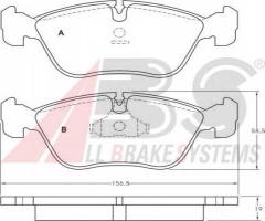 A.b.s. 36783 klocki hamulcowe volvo 850,s70,v70,c70, volvo 850 (ls)