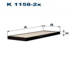 Filtron k1158-2x filtr kabinowy daewoo tacuma, daewoo rezzo (klau)