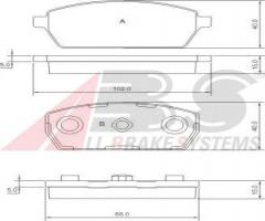 A.b.s. 37096 klocki hamulcowe suzuki super carry 92-99, suzuki super carry autobus (ed)