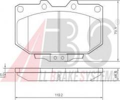 A.b.s. 37128 klocki hamulcowe subaru impreza 98-07, nissan 200 sx (s14), subaru impreza sedan (gc)