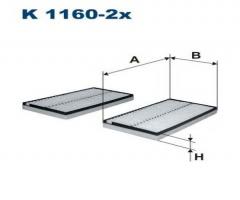 Filtron k1160-2x filtr kabinowy bmw seria 5 (e60, e61), bmw 5 (e60)