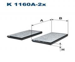 Filtron k1160a-2x filtr kabinowy bmw 5 e60 e61 6 e63 węglowy komplet, bmw 5 (e60)