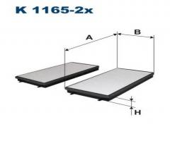 Filtron k1165-2x filtr kabinowy bmw seria 7 e65 e66 e67, alpina b7 (e65), bmw 7 (e65, e66, e67)