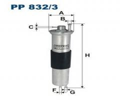 Filtron pp832/3 filtr paliwa bmw seria 3 (e46) 6/01- z3 6/00, bmw 3 (e46)