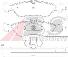 A.b.s. 36913 klocki hamulcowe mercedes, sprinter bm903 96-tył