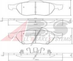 A.b.s. 37402 klocki hamulcowe toyota avensis 01-03 z czujnikiem, toyota avensis liftback (_t22_)