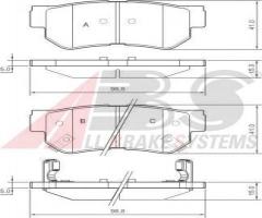 A.b.s. 37247 klocki hamulcowe kia sportage 04-tył, hyundai sonata iv (ef), kia sportage (je_, km_)