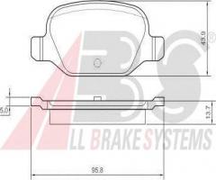 A.b.s. 37311 klocki hamulcowe fiat punto 03-tył, fiat 500 c (312), lancia musa (350)