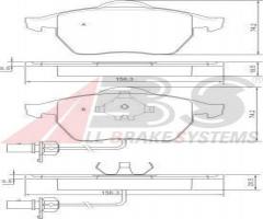 A.b.s. 37239 klocki hamulcowe vw sharan 00-z czujnikiem, seat alhambra (7v8, 7v9)