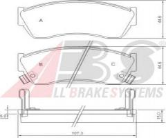 A.b.s. 36656 klocki hamulcowe suzuki swift 1,3 86 -, subaru justy ii (jma, ms)