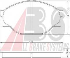 A.b.s. 36761 klocki hamulcowe toyota hiace 89-95, toyota hiace iii wagon (lh1_, rzh1_)