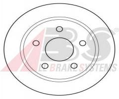 A.b.s. 15802 tarcza hamulcowa ford scorpio 84-94 tył, ford scorpio i (gae, gge)