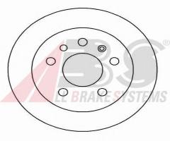 A.b.s. 15818 tarcza hamulcowa opel omega a 86-94 tył, opel omega a (16_, 17_, 19_)