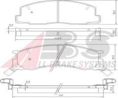 A.b.s. 36829 klocki hamulcowe toyota previa 90-96 przód, toyota previa (tcr2_, tcr1_)