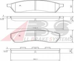 A.b.s. 36830 klocki hamulcowe subaru vivio 92-95 przód, subaru vivio