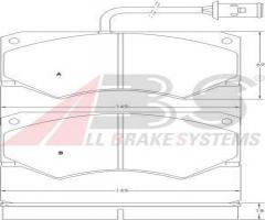 A.b.s. 36842 klocki hamulcowe iveco 45.10