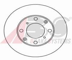 A.b.s. 15938 tarcza hamulcowa honda civic 88-91, honda civic iv sedan (ed)