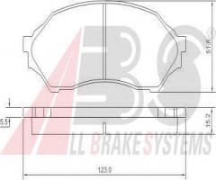 A.b.s. 37186 klocki hamulcowe mazda 323 98-03, mazda 323 s vi (bj)