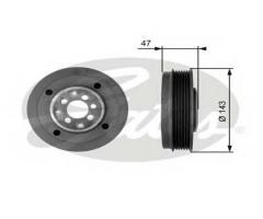 Gates tvd1014 koło pasowe audi, audi a3 (8l1), ford galaxy (wgr), seat alhambra (7v8, 7v9)