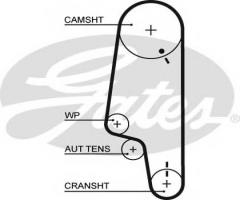 Gates 5428xs pasek rozrządu skoda vw (137), seat ibiza ii (6k1), skoda felicia i (6u1)