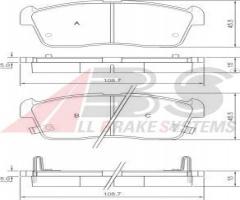 A.b.s. 37222 klocki hamulcowe suzuki ignis 00-03, daihatsu yrv (m2), nissan pixo (ua0)