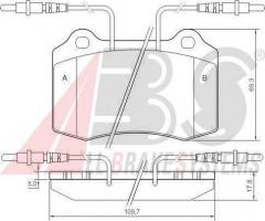 A.b.s. 37049 klocki hamulcowe peugeot 406 coupe 97-z czujnikiem, peugeot 406 coupe (8c)