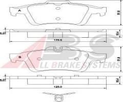 A.b.s. 37477 klocki hamulcowe renault laguna iii mazda 3 5 tył, cadillac bls, citroËn c5 iii (rd_)