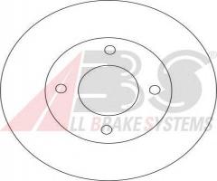 A.b.s. 16913 tarcza hamulcowa nissan almera 00-06, nissan 200 sx (s13)